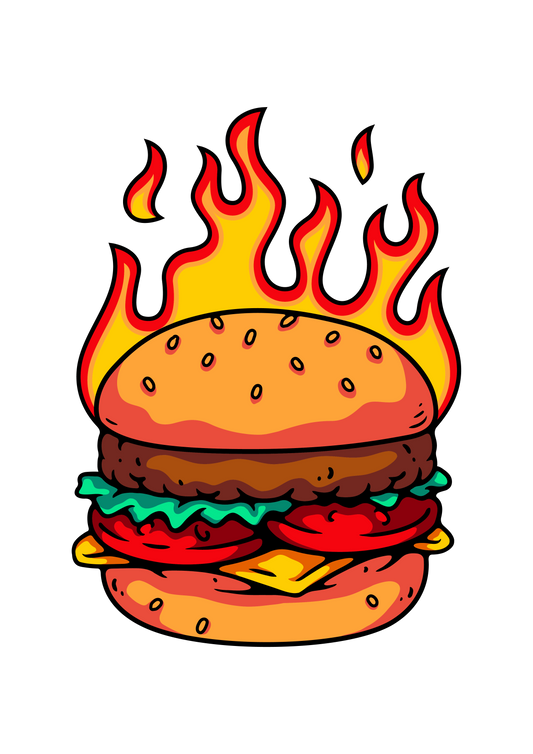 Burger Sticker