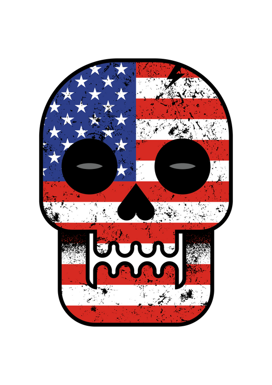American Flag Skull