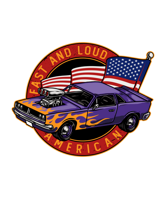 American Muscle Car Sticker