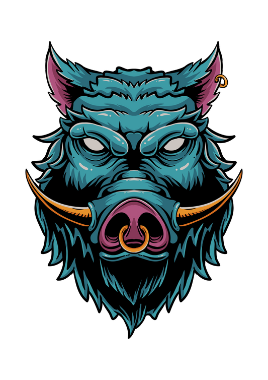 Babirusa Pig Sticker