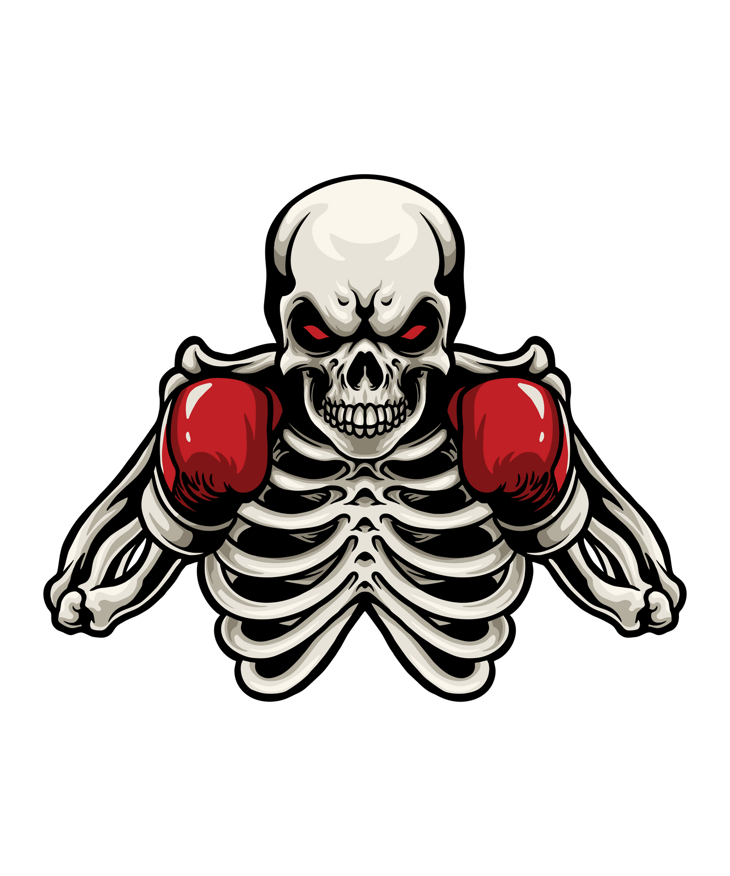 Boxing Skeleton Sticker