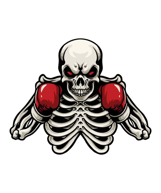 Boxing Skeleton Sticker