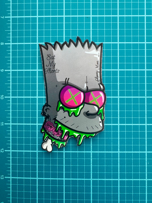 Alien Bart Sticker